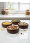 Wooden 4-Piece Round Snack Bowl Set T31 - 2