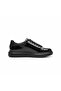 BLACK GENUINE LEATHER Patent Leather UNISEX SNEAKER SHOES - 2