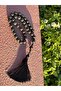 Natural Black Lava Stone Prayer Tasbih, 33 Beads, 10mm, Islamic Misbaha with Tassel - 4