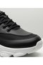 Black Leather High-Sole Men's Sneaker - Thick Sole Casual Sports Shoes Kb 707 - 7