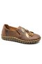 Sombrero Genuine Leather Women's Ballet Shoes Brown - 2