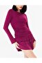 Women's Long Sleeve 3-Layer Ruffle Lycra Viscose Dress - Self-Lined - 8