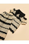 Girl's Knitted Knitwear Short Sleeve Top and Bottom Set - 2