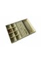 Domestic Production Lisbon Model Suede Fabric Cream Color Mix Drawer Jewelry Organizer - 5