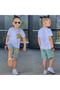 Children's Teddy Bear Detailed Shorts Set - Set of 2 - 4