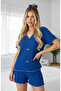 Cobalt Blue Seasonal Slim Bow Shorts Suit7880