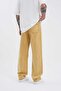 Men's Relaxed Baggy Jean Effect Golden Trousers - 8