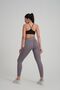 Taupe Gray Ruched Hip Push-Up Hip Shaping Women's Sports Fitness Leggings - 6