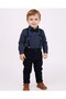 Boy's Bow Tie Shirt Linen Trousers Hanging Holiday Bottom Top Children's Set
