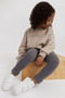 Children's Towel Inside Leggings DARK GRIMELANJ