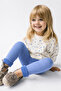 Towel Inside Children's Tights Blue Melange