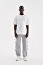 Oversized Butterfly Printed Buy Elastic Organic Cotton Sweatpants Gray Melange - 6