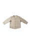 Boy's Button Closure Woven Shirt Elastic Waist Lace-Up Pocket Natural Woven Pants Set - 2