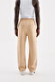 Oversized Butterfly Printed Buy Elasticated Organic Cotton Sweatpants Beige - 5