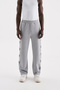 Oversized Butterfly Printed Buy Elastic Organic Cotton Sweatpants Gray Melange