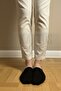 Unisex 5 Pairs Black Cotton Ballerina Socks - 2