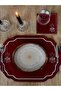 4 Piece 2-Person Candlestick Embroidered Tableware Set (2 American Servings 43X30 + 2 Cocktail Napkins 14X14) - 3