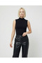 Women's White Single Sleeveless Body Half Neck - 6