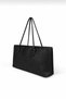 Women's Zippered Knitted Detail Baguette Hand and Shoulder Bag Black