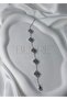 Stainless Steel Silver Double Sided Clover Bracelet - 3