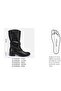 Large Size Women's Boots - 41-42-43-44 Black Skin - 4