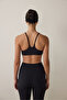 Black Ribbed Sports Bra - 3