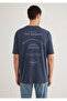 Printed Navy Blue T-Shirt Loose Fit / Loose Relaxed Cut 0612627 -70726 - 4