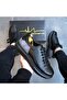 GENUINE LEATHER NEW SEASON COMFORTABLE BLACK SNEAKER DAILY MEN'S SHOES EÇG1000500 - 5