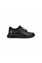 Genuine Leather Stretch Black Casual Shoes - 2