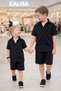 Boy's Aerobin Linen Fabric Short Sleeve Shirt Linen Short Shorts Festive Suit Clothing - 2