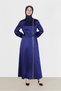 Satin Dress with Stone Strip Detail 42417 - 2