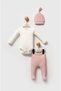 Newborn Baby (0-3) (3-6) Months Oeko-Tex Certified Cotton Bathrobe Set of 3 - 4