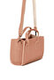 Women's Brown Mini Size Faux Leather Hand and Shoulder Bag with Strap - 3