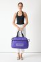 Women's Purple Large Size Front Zippered Printed Sports and Travel Shoulder Bag - 2
