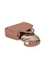 Women's Brown Mini Size Faux Leather Hand and Shoulder Bag with Strap - 4