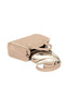 Women's Cream Mini Size Faux Leather Hand and Shoulder Bag with Strap - 4