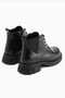 Women's Black Lace-Up, Zippered Short Boots - 4