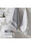 Rope Pure Cotton Cotton Turkish Bath Set White Anthracite