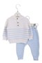Knitwear Winter Baby Striped Suit Baby Blue - 9