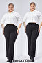 Women's Black High-Waisted Plus Size Pants (2 Pieces Opportunity Product)
