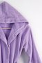 100% Cotton Hooded Velvet Plum Colored Young Bathrobe / Waiter Size - 3