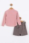 Girl's Sweater with Shorts Skirt and Half Turtleneck Blouse, 3-11 Years Old, Stylish Holiday Outfit Set - 6