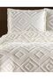Square Cream Double Bedspread Set Pique Set Daily Dowry Set 3 Pieces - 2