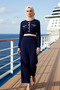 Women's Crew Neck Standard Sleeve Knitwear Mold Maxi Dress Functional Quality