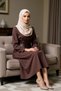 Women's V-Neck Standard Sleeve Plain Pattern Woven Fabric Skater Fit Maxi Dress Functional Sports - 4