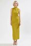 Women's Mock Neck Sleeveless Bodycon Stretchy Maxi Knitted Dress Modern - 5