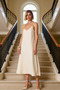 Women's Crew Neck Thin Straps Sleeveless A-Line Midi Dress Sport - 3