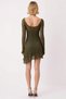 Women's Boat Neck Long Sleeve Stretchy Knitted A-Line Fit Mini Dress Functional Durable Modern - 6
