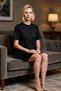 Women's Crew Neck Long Sleeve Standard Sleeve Fit Shift Dress Functional Durable Aesthetic - 4