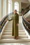 Women's Mock Neck Standard Sleeve A-Line Fit Woven Dress Long Sleeve Functional Durable Stylish - 3